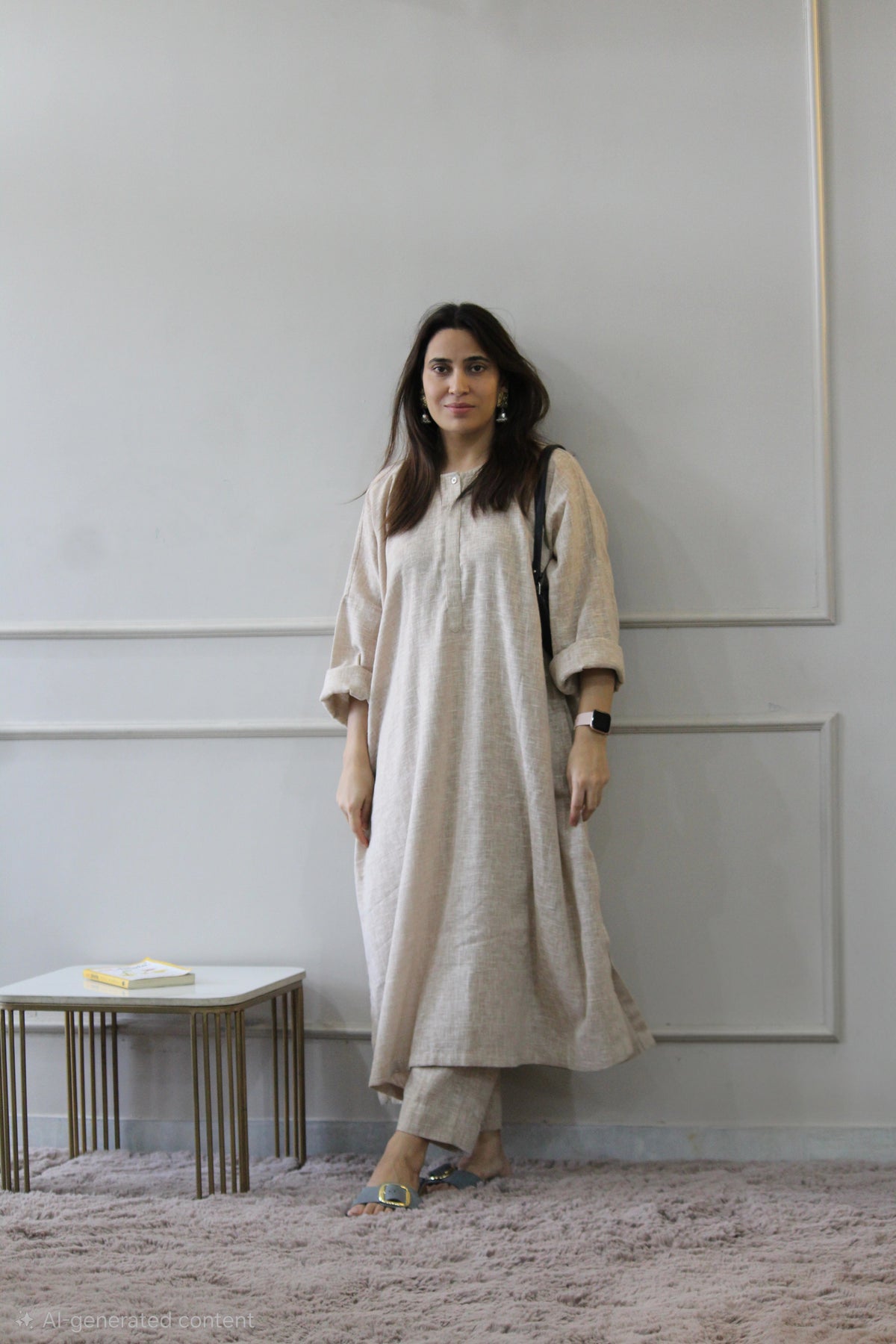 Ivory Mist Cotton Blend Co-ord Set