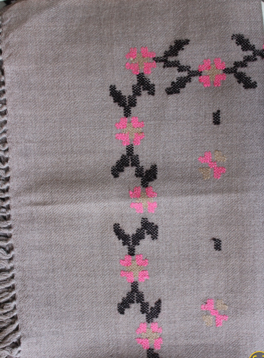 Gulnaar | Embroidered  Pure Wool 3-Piece Suit