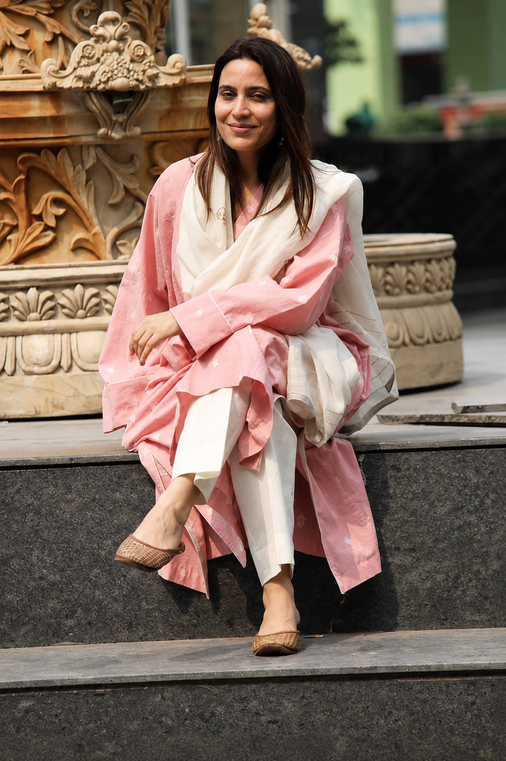 Choga Style Jamdani Handloom Kurta